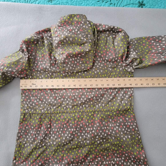 MOSSIMO SUPPLY CO Zip Up Multicolor Print Hooded Windbreaker Jacket Women's L - Picture 3 of 11